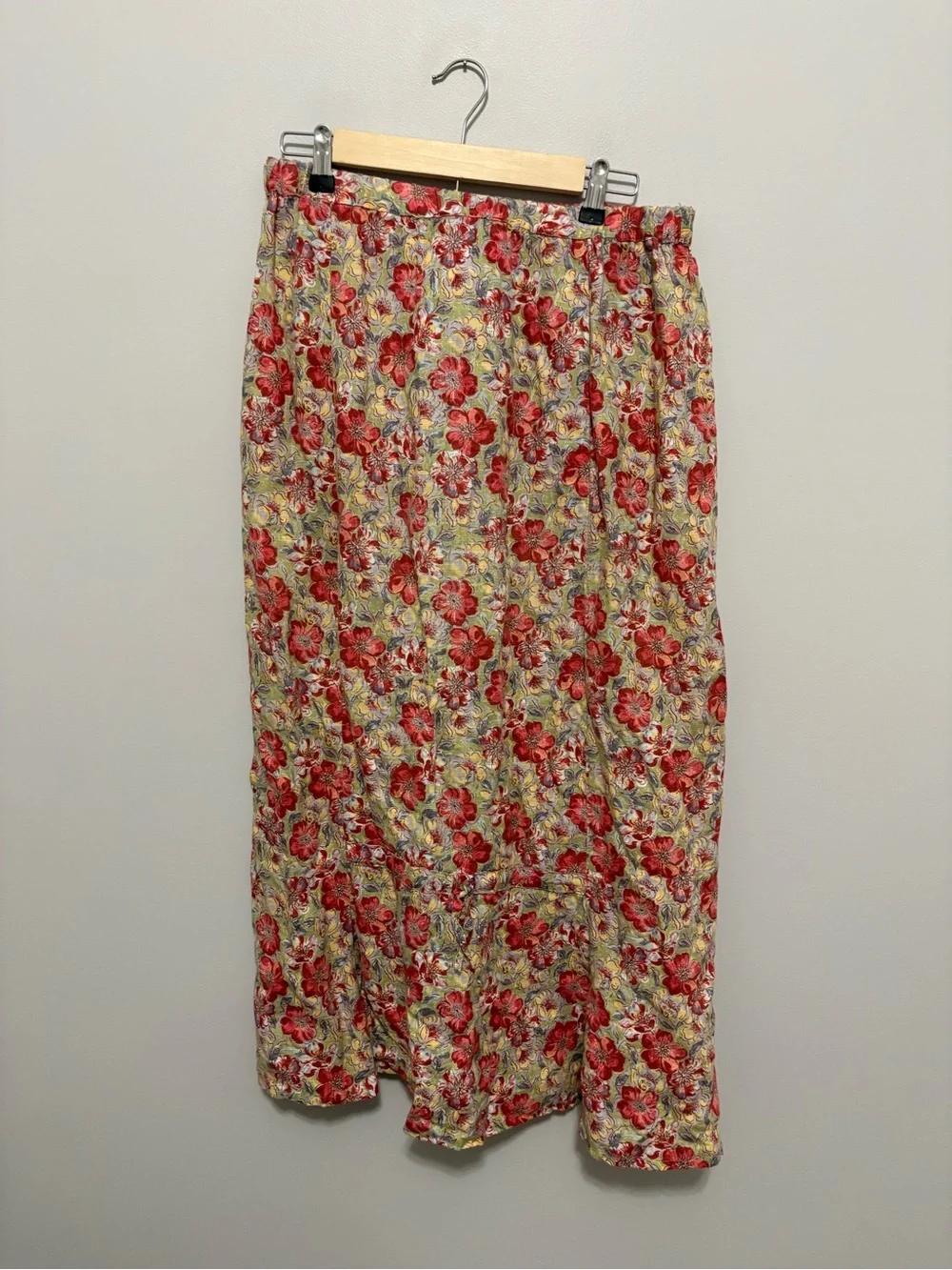 Flax Lithuania Linen Cottagecore Floral Maxi Skirt